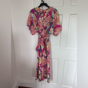 Anthropologie Farm Rio Floral Jumpsuit Wide Leg